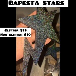 Bapesta stars with glitter